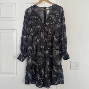 ASOS carried brand Violet Romance starry black maternity dress.